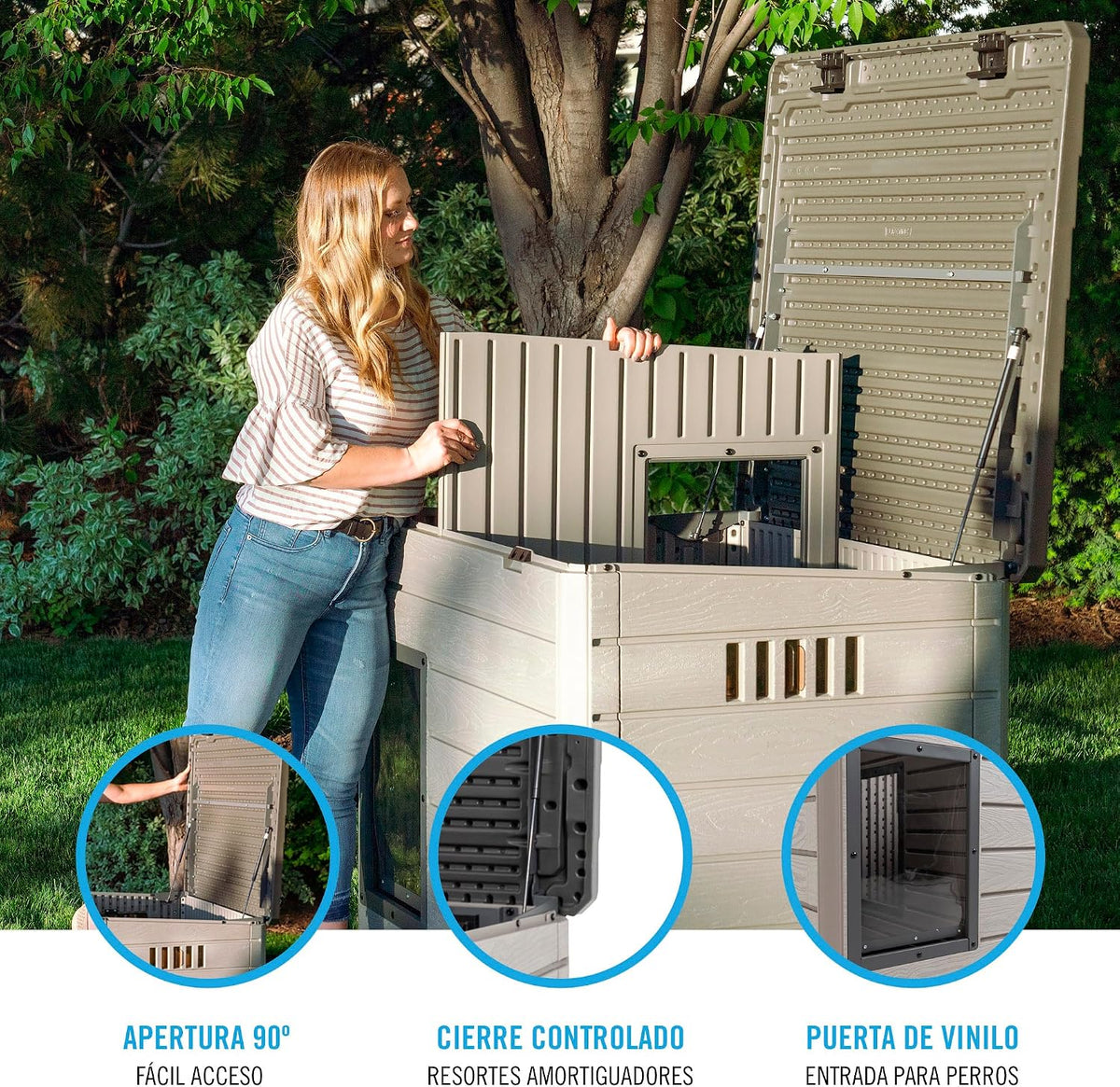 lifetime deluxe dog house, weather protected with adjustable on a desk or shelf