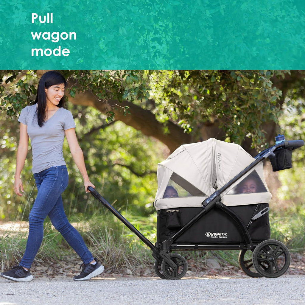 baby trend navigator 2-in-1 stroller wagon, desert tan, view 15