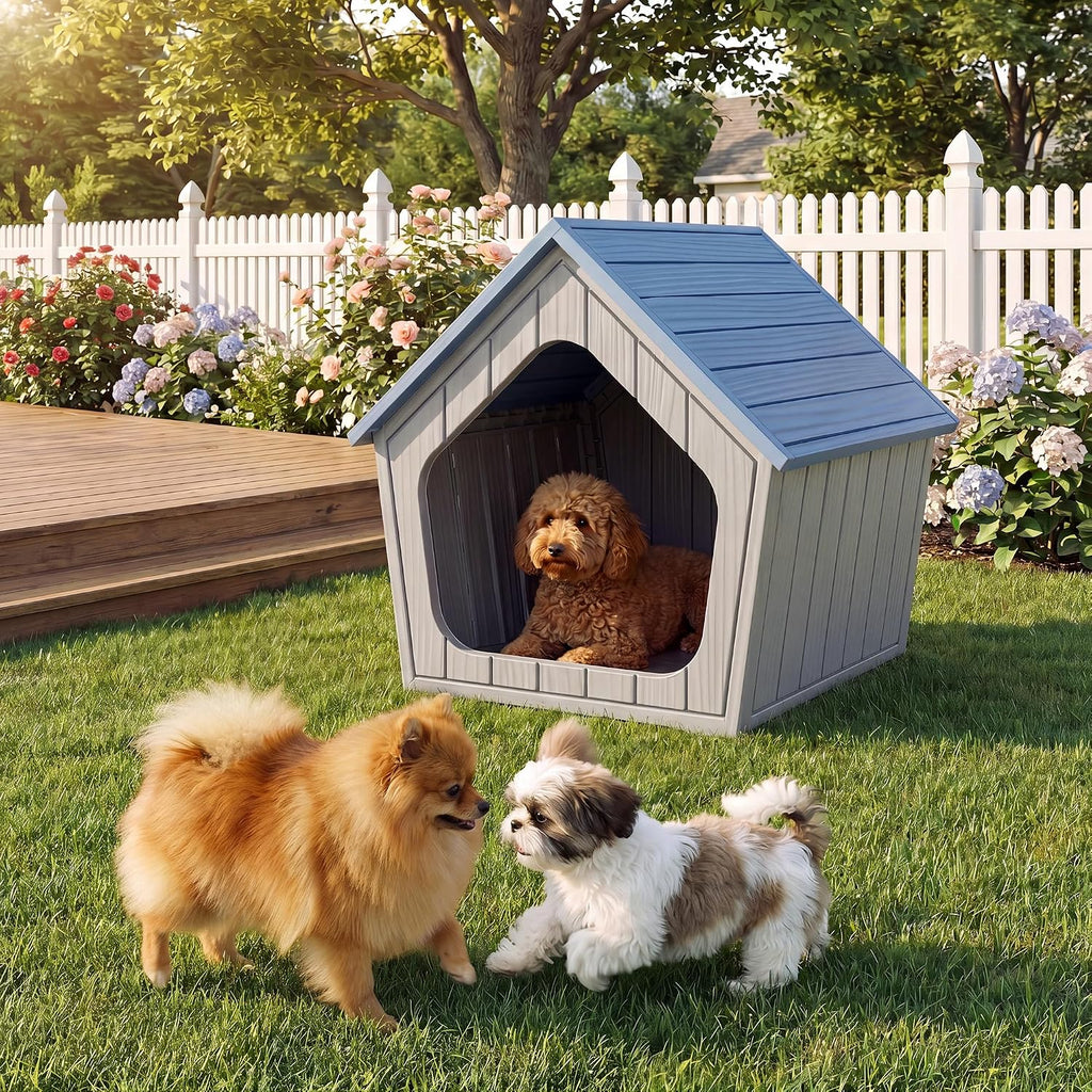 fancyango outdoor indoor dog house for small dogs, package contents