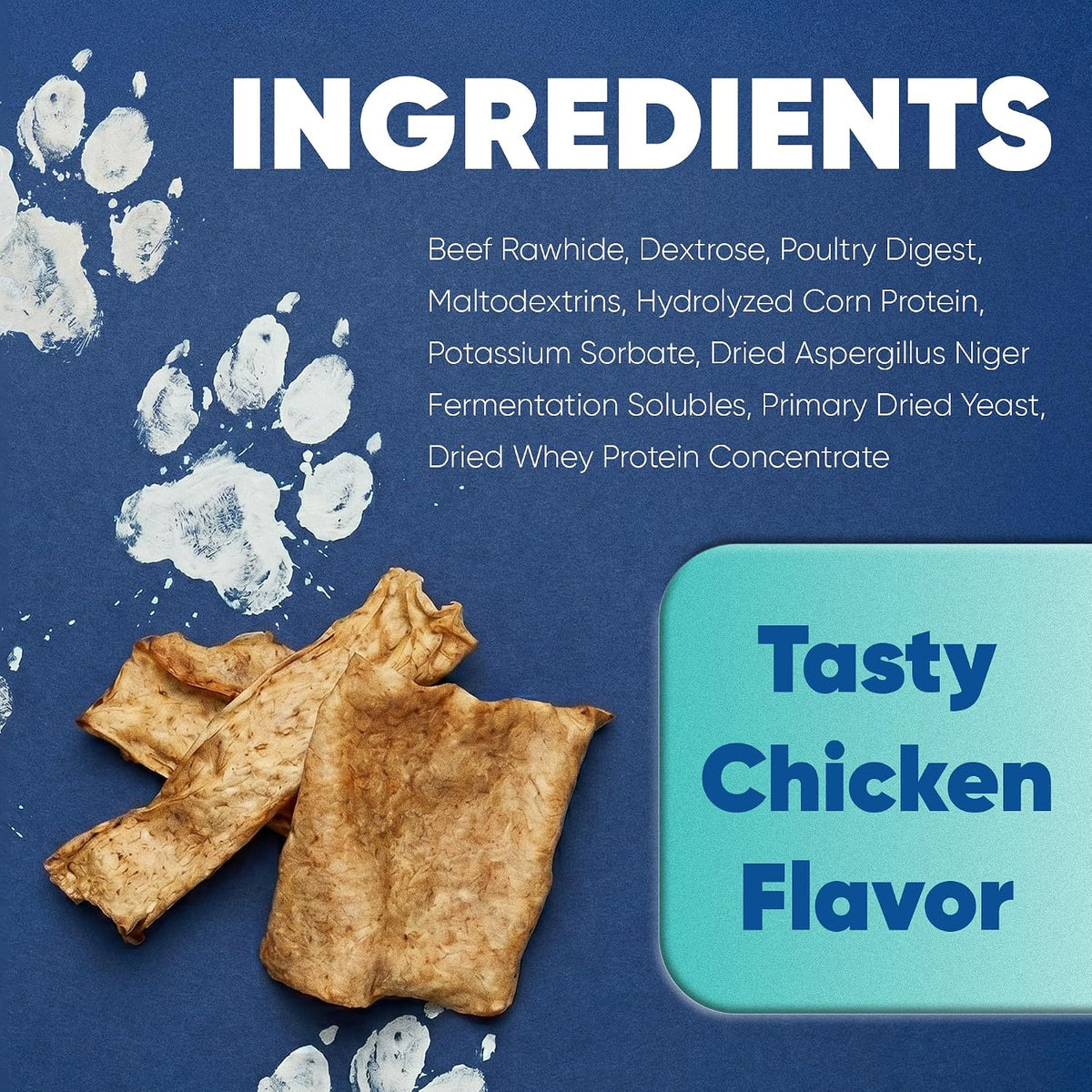 c.e.t. enzymatic oral hygiene chews for dogs, tartar showing dimensions