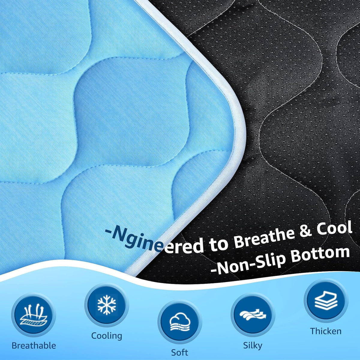 cooling mat for dogs extra large 43" x, close-up detail