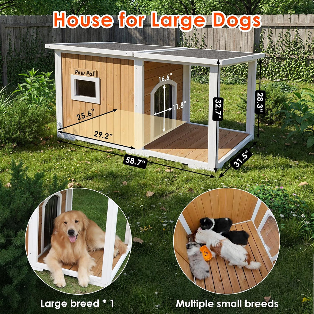 dog house outdoor large breed, 59” insulated dog, package contents