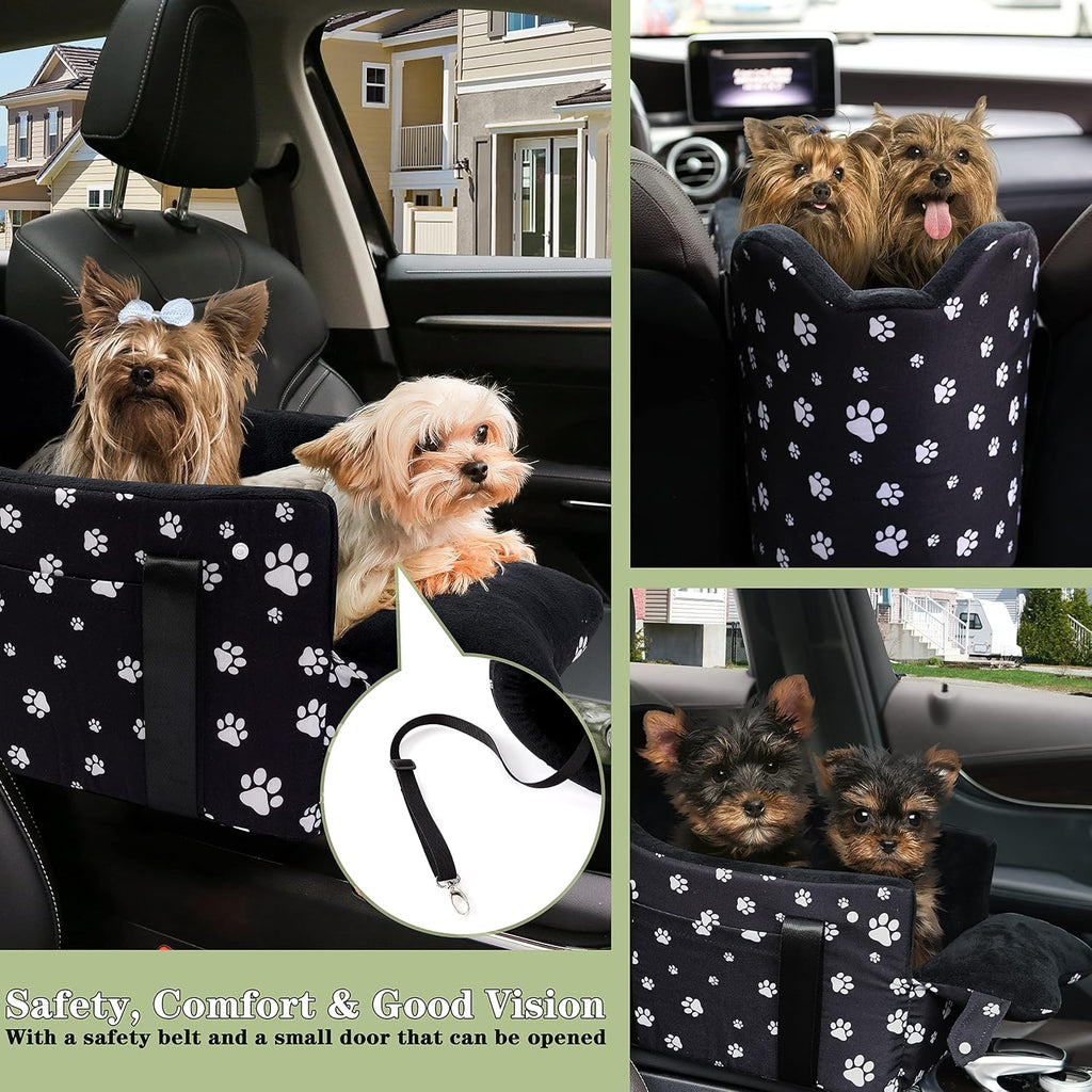 center console dog car seat for medium dogs on a desk or shelf