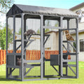 timhaka 72" catio outdoor cat enclosure with waterproof, main product view
