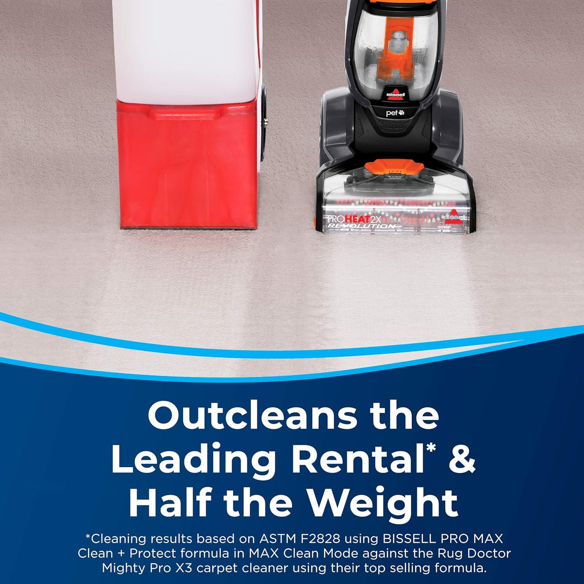 bissell proheat 2x revolution pet full size upright, close-up detail