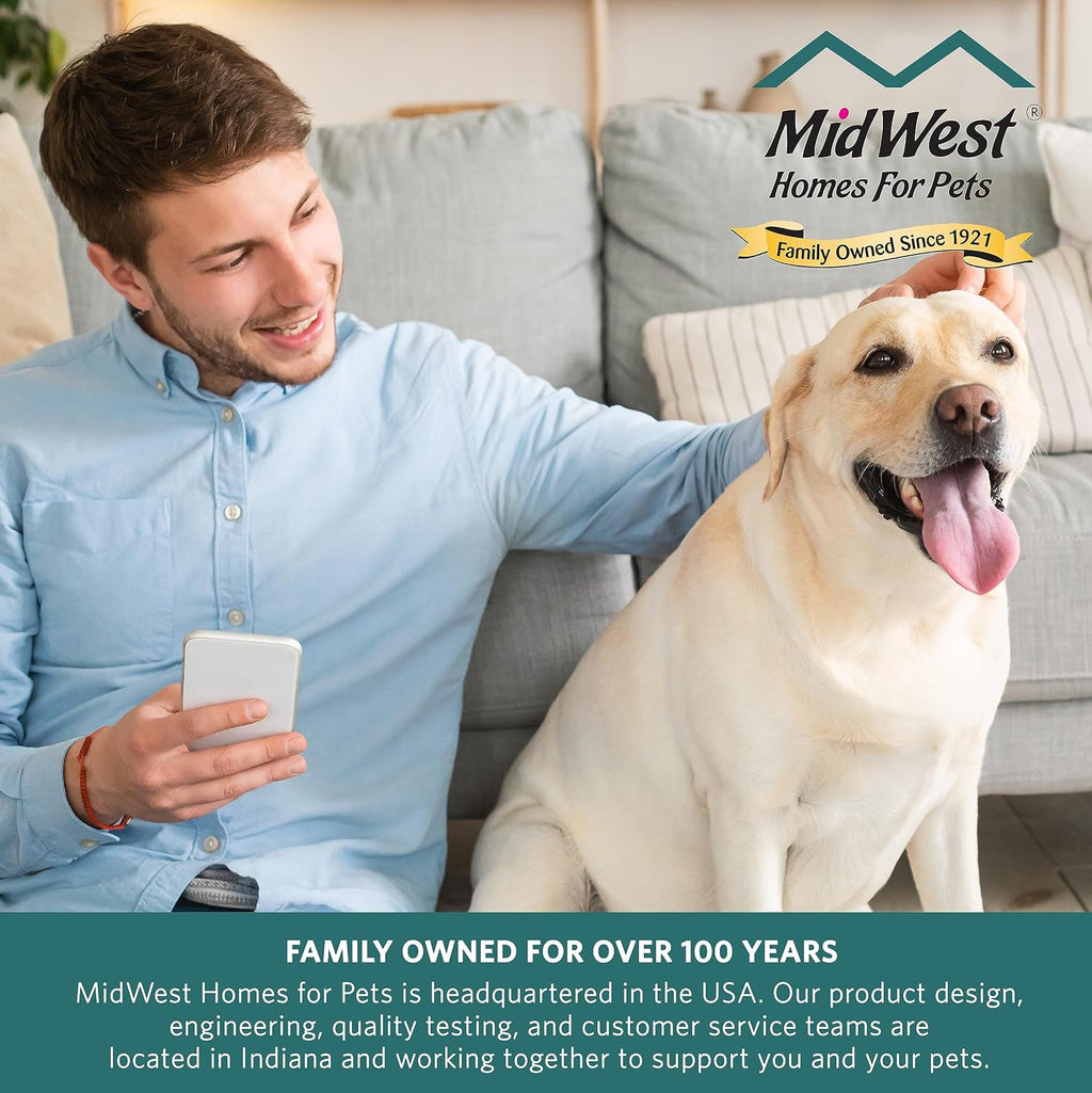 midwest homes for pets double door 24-inch dog shown in use
