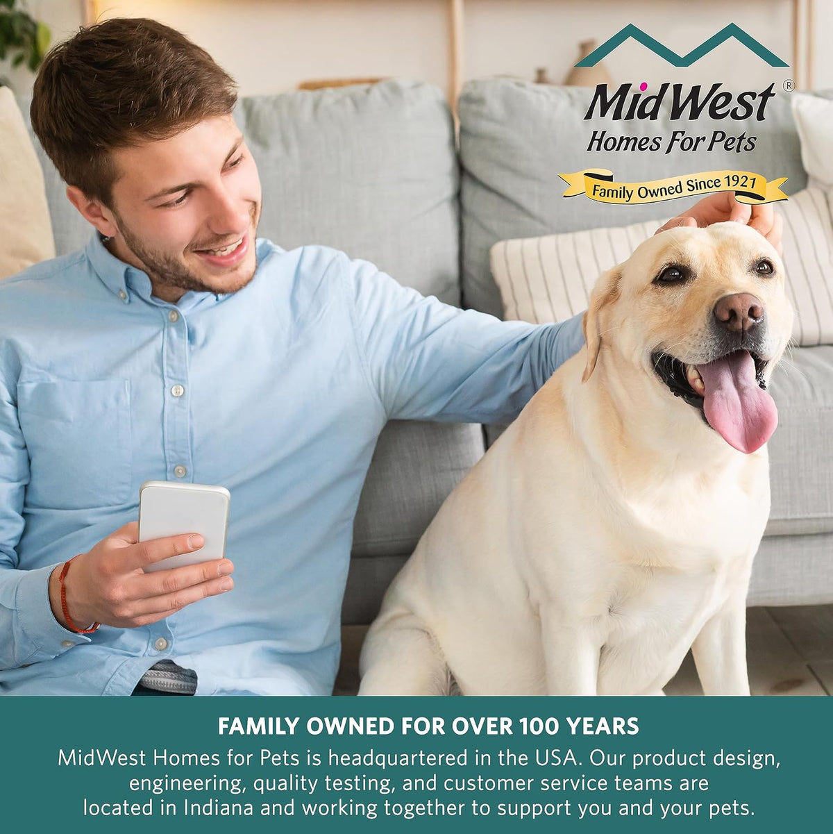 midwest homes for pets double door 24-inch dog shown in use