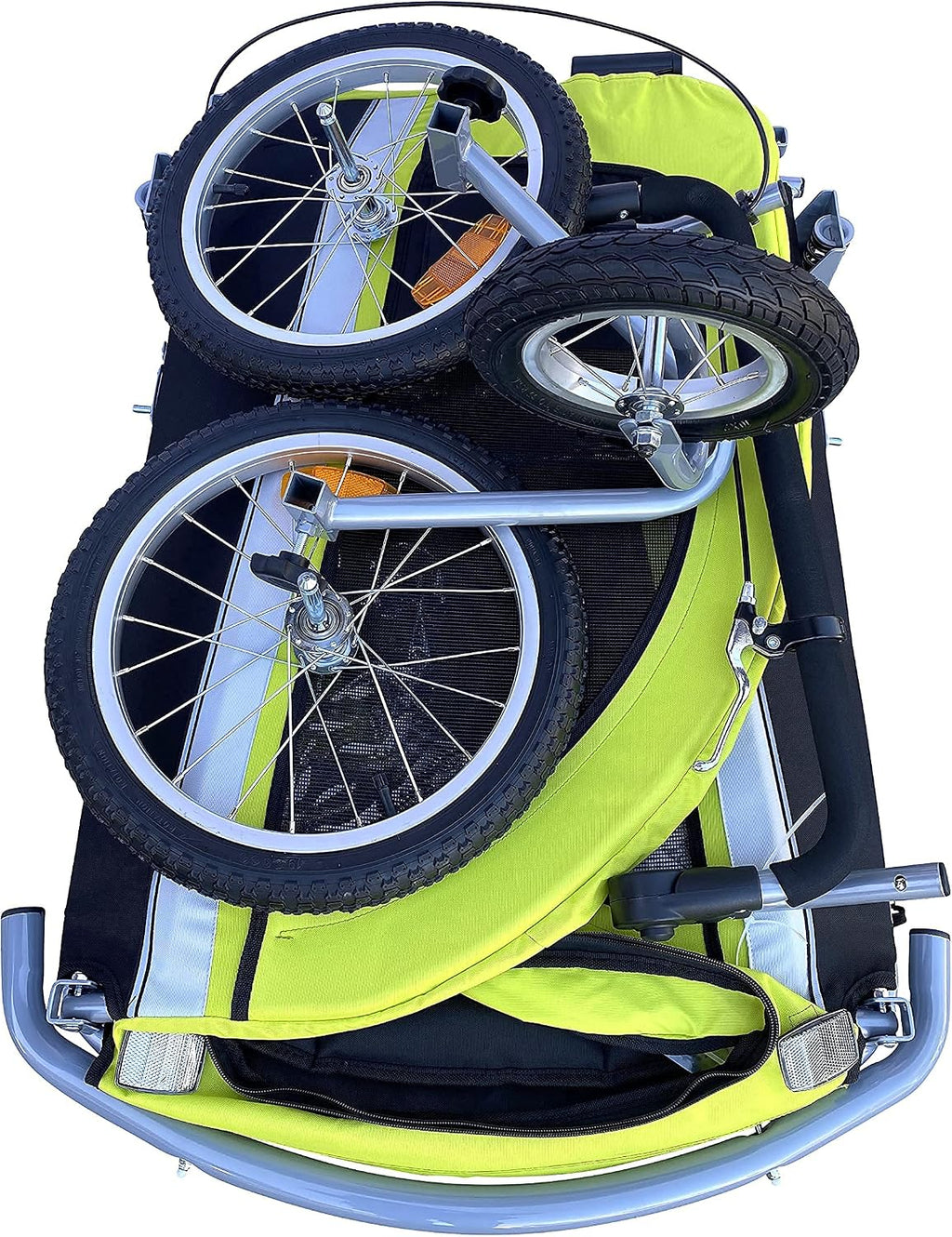 booyah extra large pet bike trailer dog stroller, front angle view