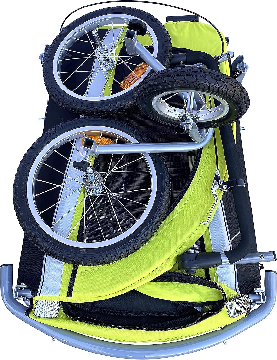 booyah extra large pet bike trailer dog stroller, front angle view