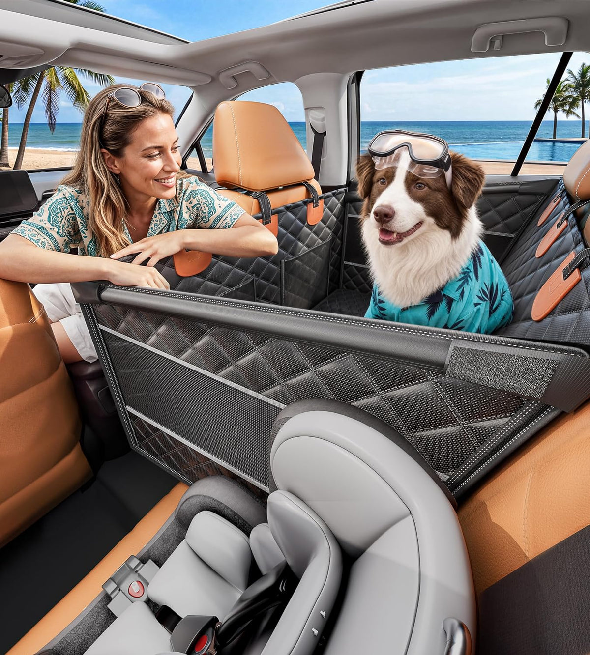 doglike heavy duty dog car seat for back, main product view