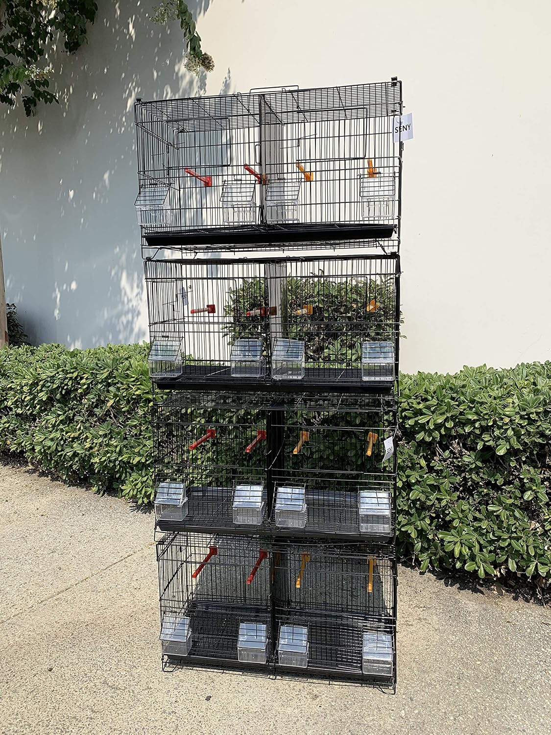 seny lot of 4 stackable breeding bird cage, main product view