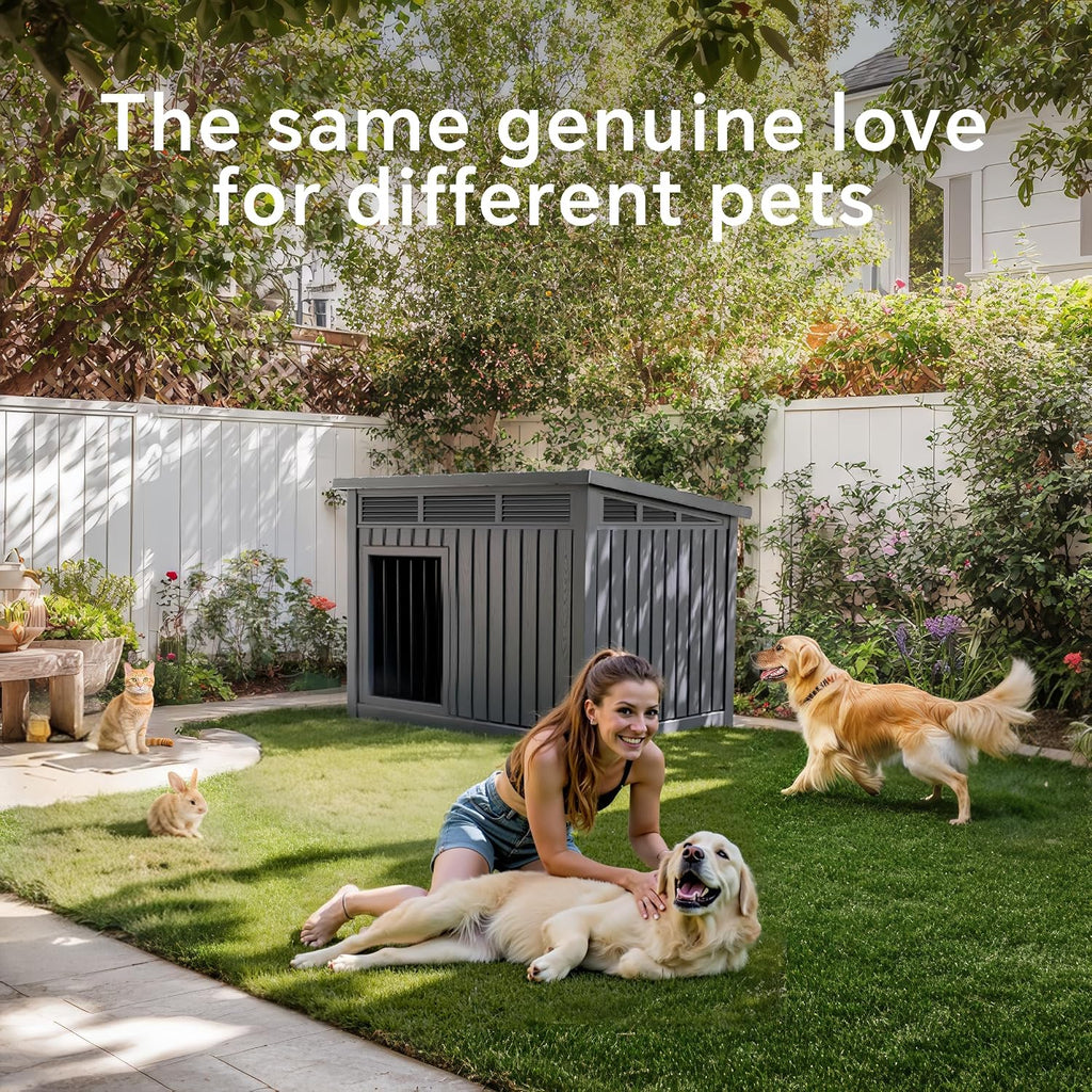 vixzen dog house outdoor & indoor, medium size, package contents